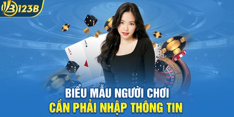 Biểu mẫu người chơi cần phải nhập thông tin 